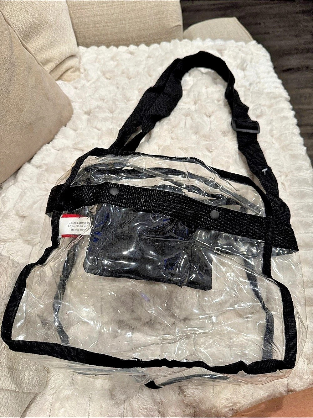 Clear & Black stadium Bag